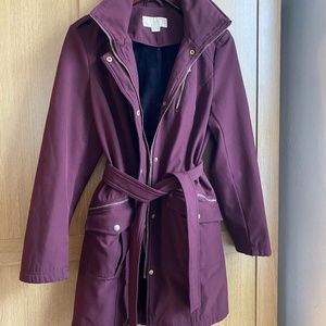 Michael Kors Water Resistant Hooded Raincoat